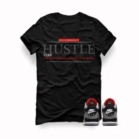 Air Jordan 3 OG Retro Black Cement Black T (Hustle Defintion)