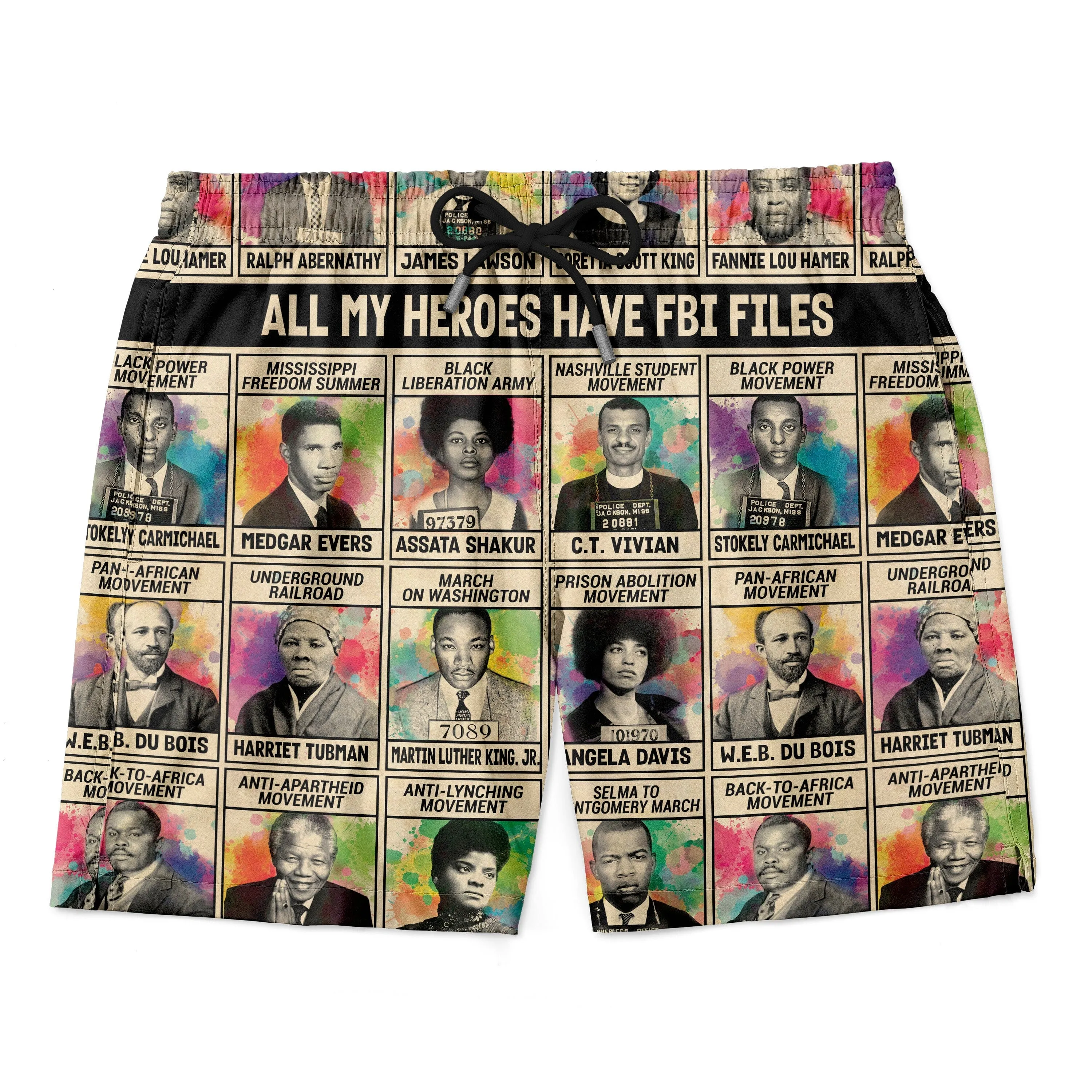 All My Heroes Have FBI Files T-shirt and Shorts Set