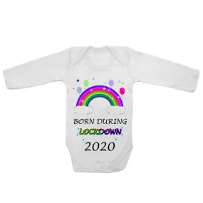 Baby Long Sleeved Vest Bodysuit Grow Born During Lockdown 2020 for Newborn Gift