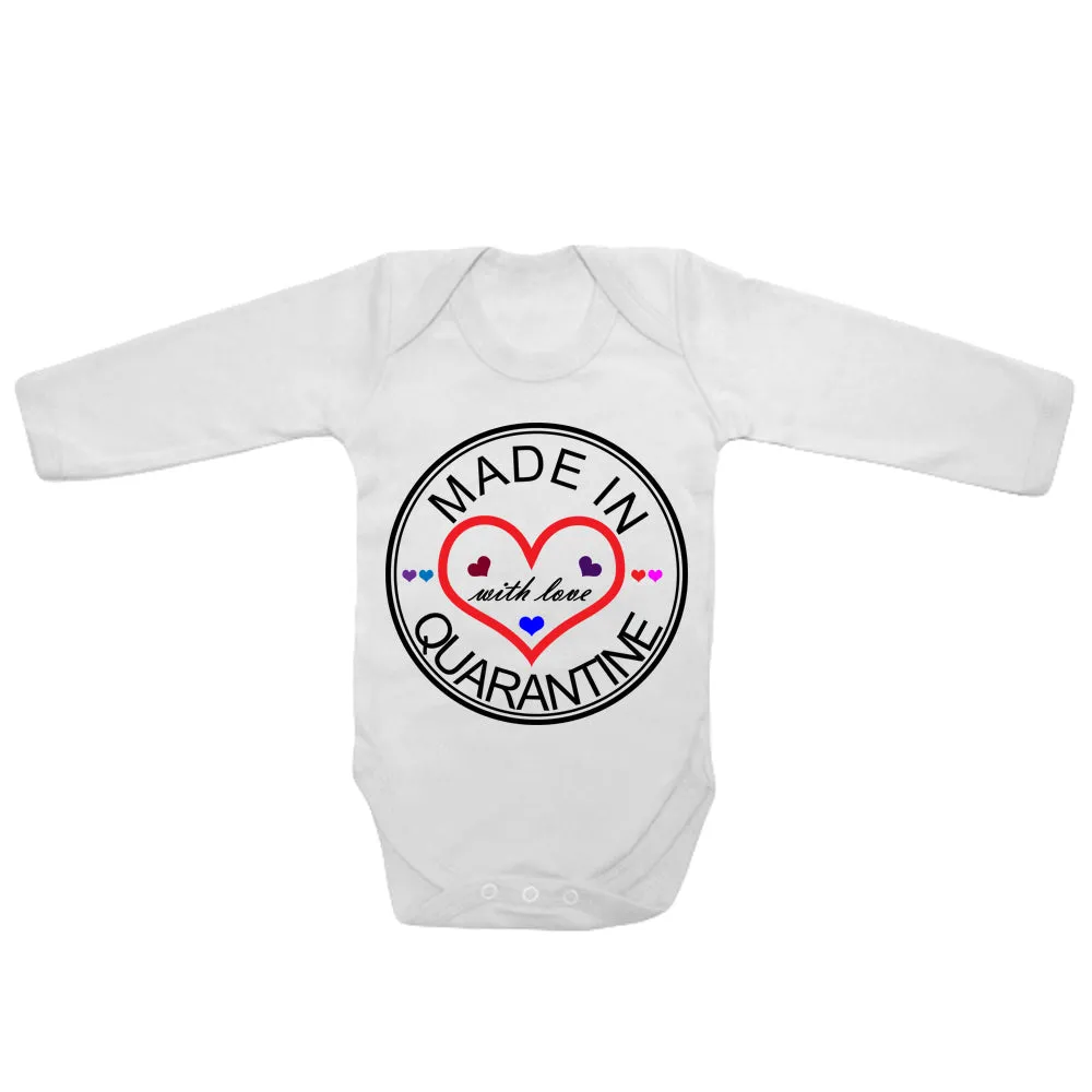 Baby Long Sleeved Vest Bodysuit Grow Made in Quarantine with Love Newborn Gift