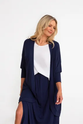 Bamboo Cocoon Cardi | Sapphire