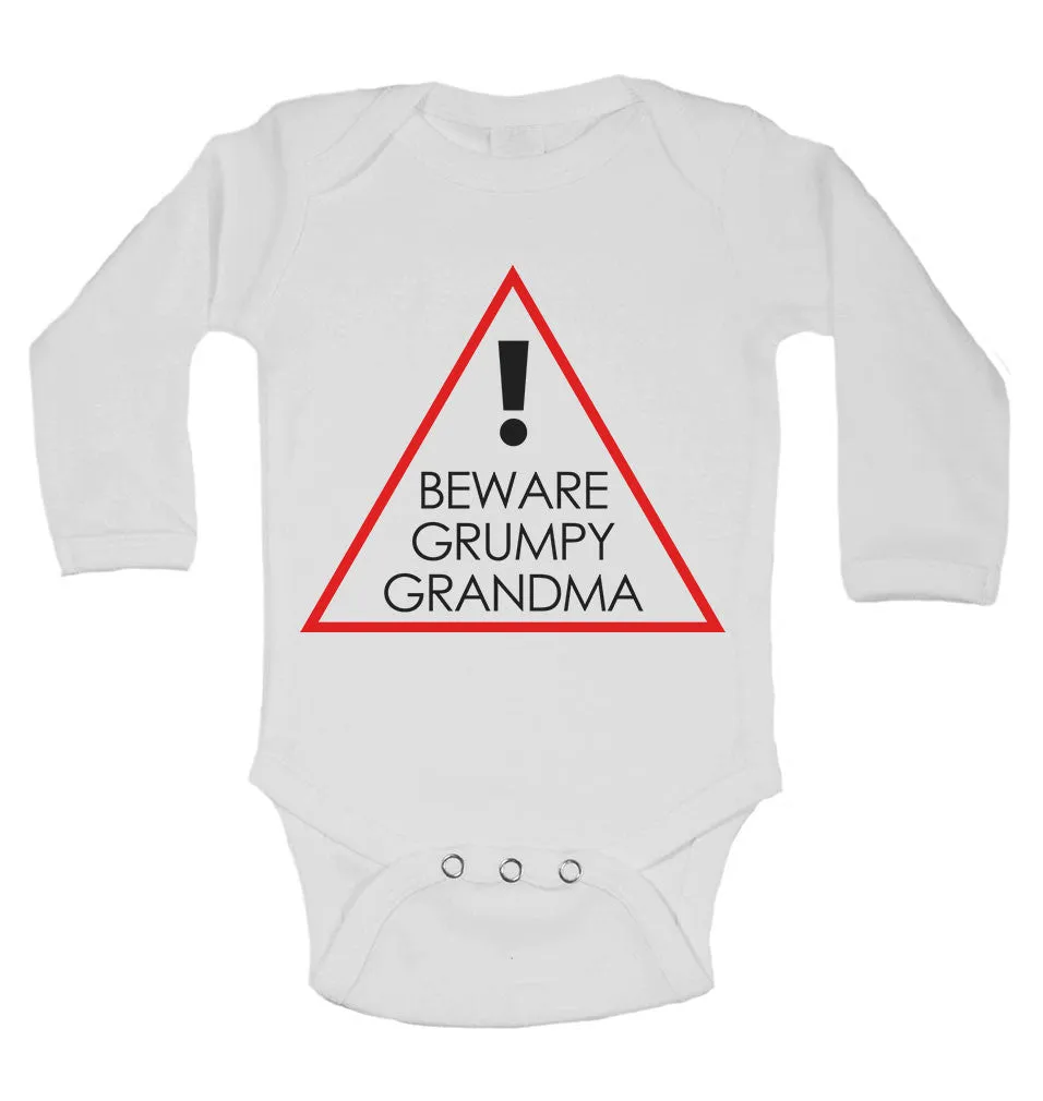 Beware Grumpy Grandma - Long Sleeve Baby Vests