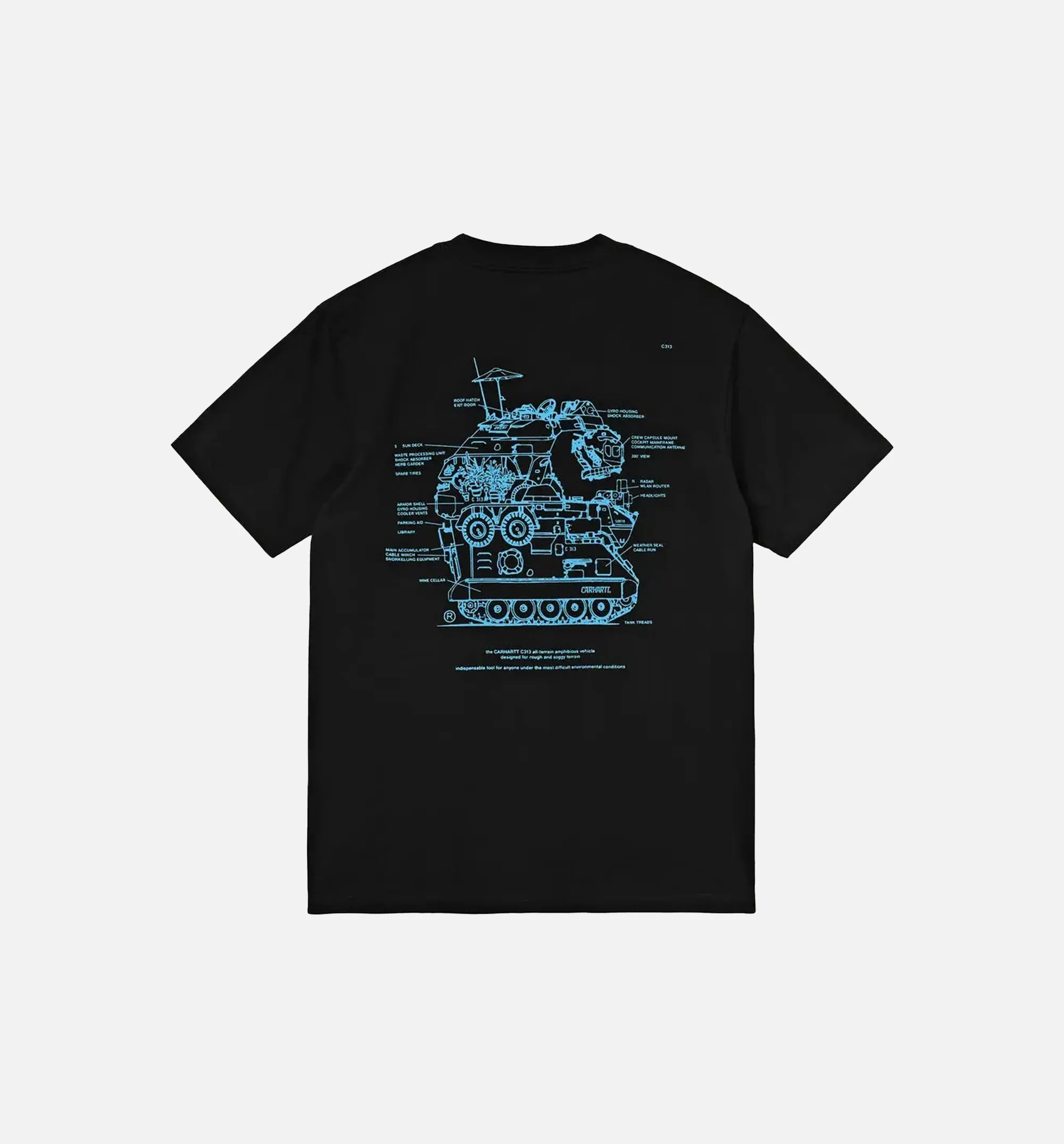 Blueprint Tee Mens T-Shirt - Black