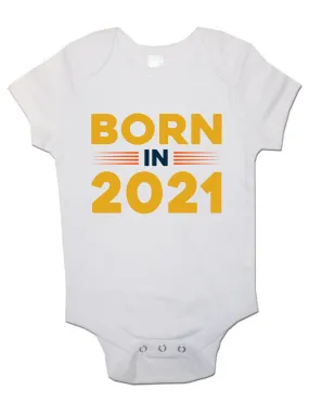 Born In 2021 - Baby Vests Bodysuits for Boys, Girls