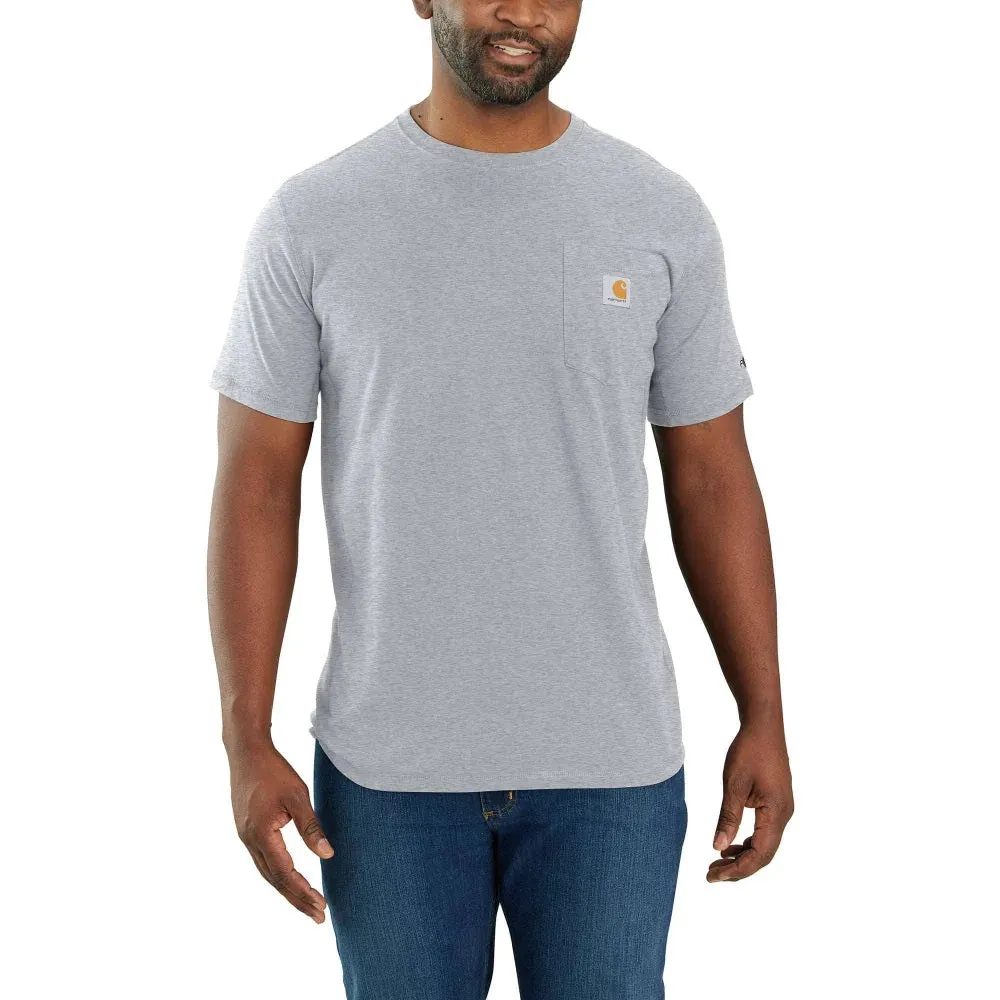 'Carhartt' Men's Force Relaxed Fit Midweight Pocket T-Shirt - Heather Grey