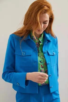 Casual jacket with back tabs