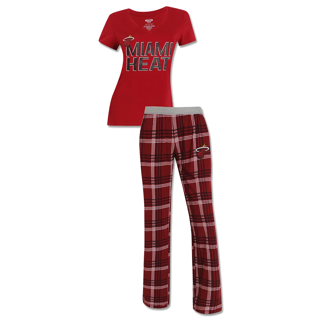 Concepts Sports Miami HEAT Ladies Tiebreaker Sleep Set