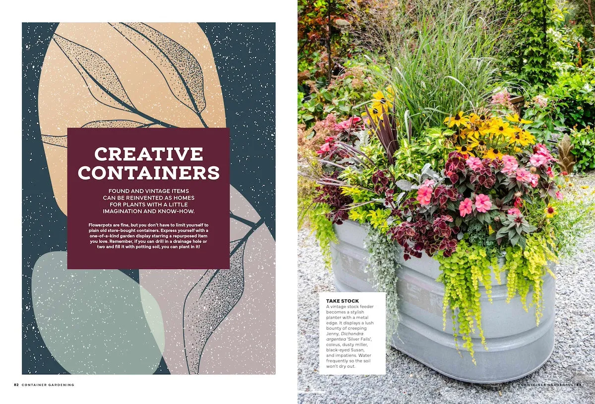 Container Gardening - Planting Basics, Fail-Proof Formula To Gorgeous Groupings, How To Mix & Match, Easy Herbs, Creative Containers, Hanging Planters, Window Boxes, Pollinators Hangout, Porch & Patio