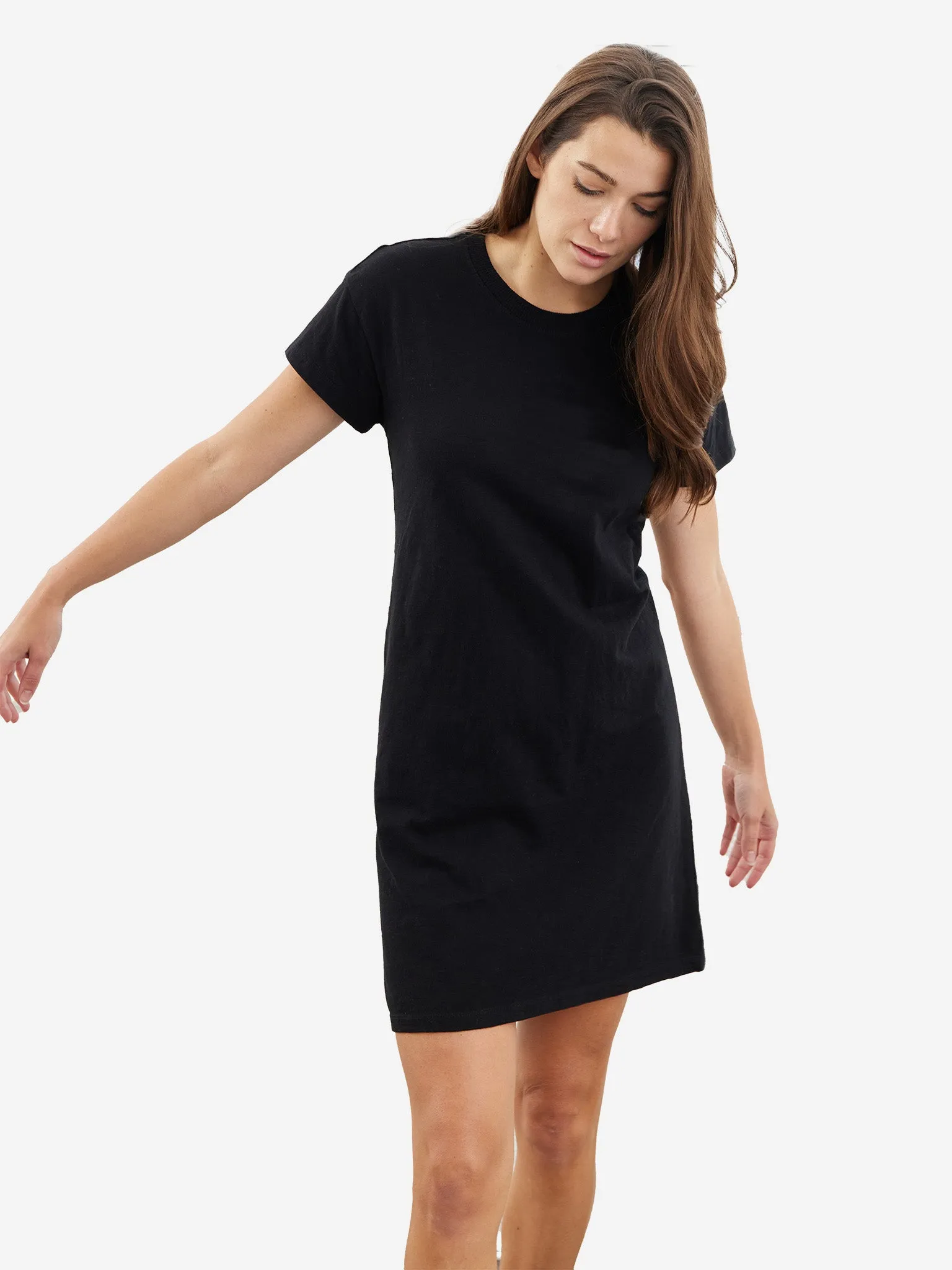 Crew Slub Tee Shirt Dress