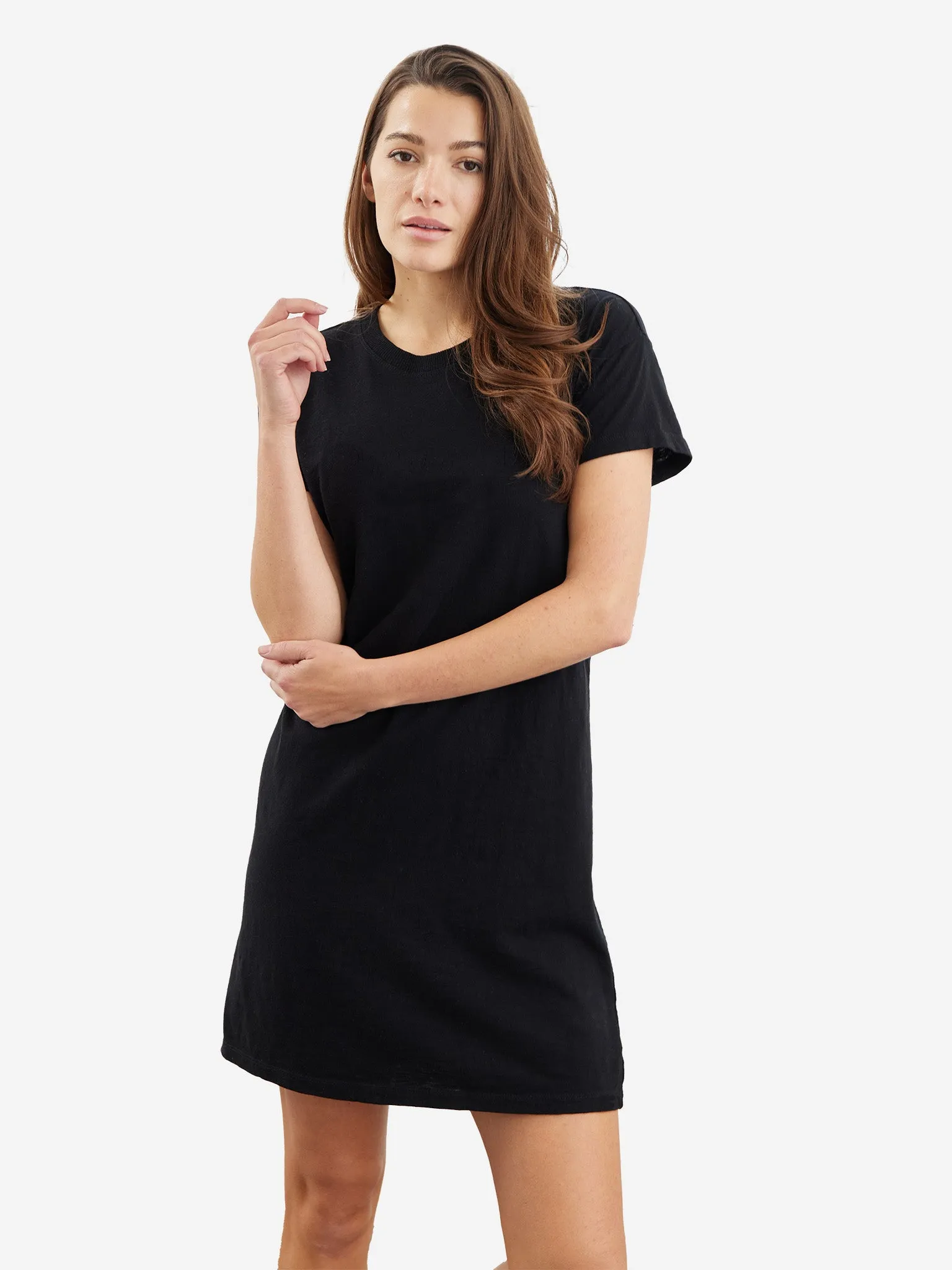 Crew Slub Tee Shirt Dress