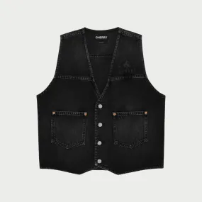 Denim Ranch Vest (Black)