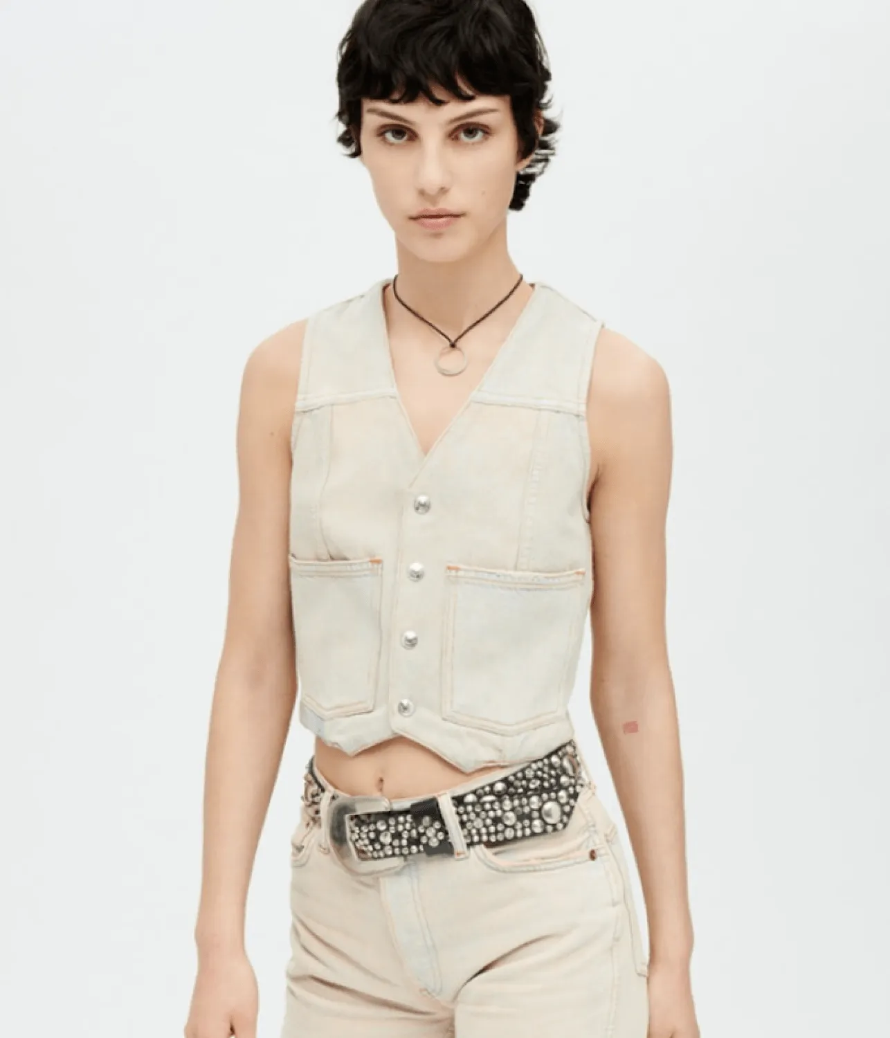 DENIM VEST- NATURAL SONORA