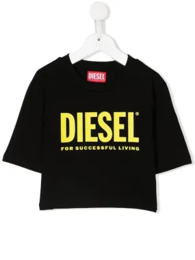 Diesel T-Shirt D Logo Black-Yellow