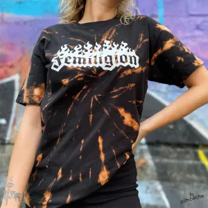 Femiligion tie-dye black tee