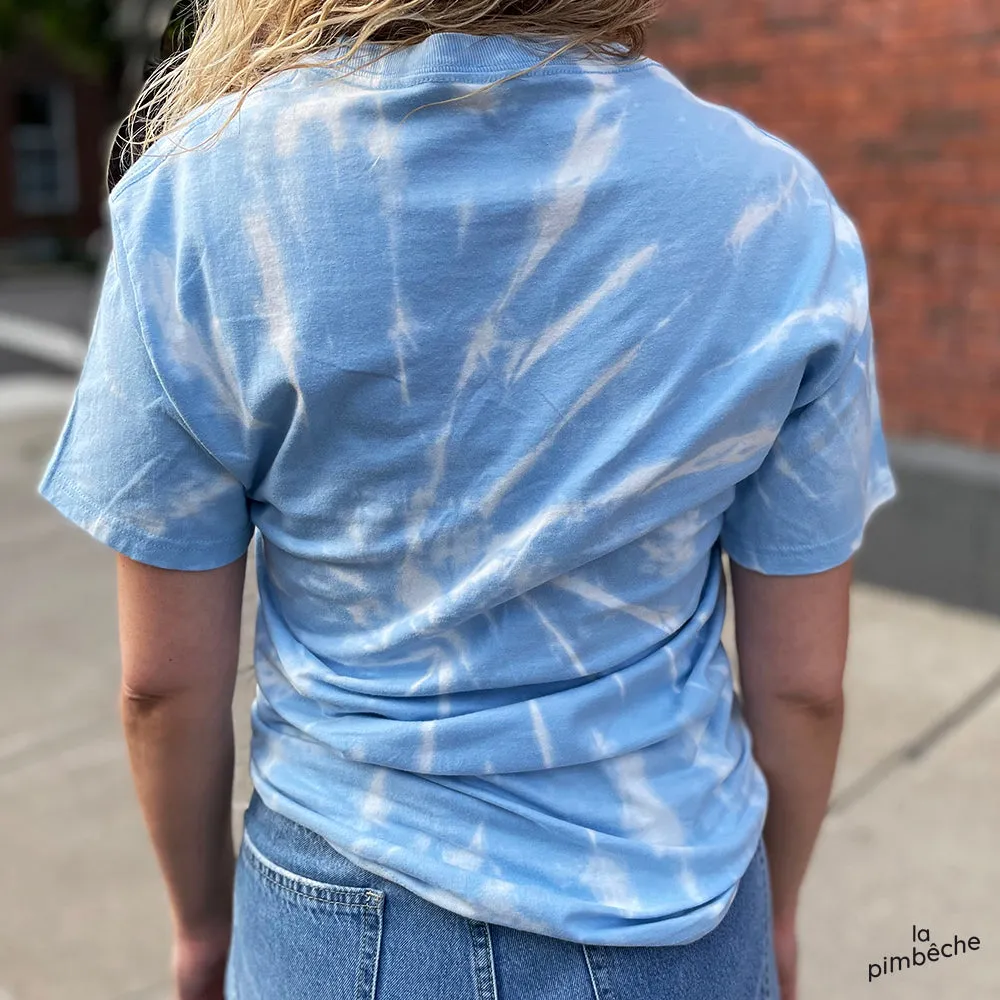 Femiligion tie-dye blue tee