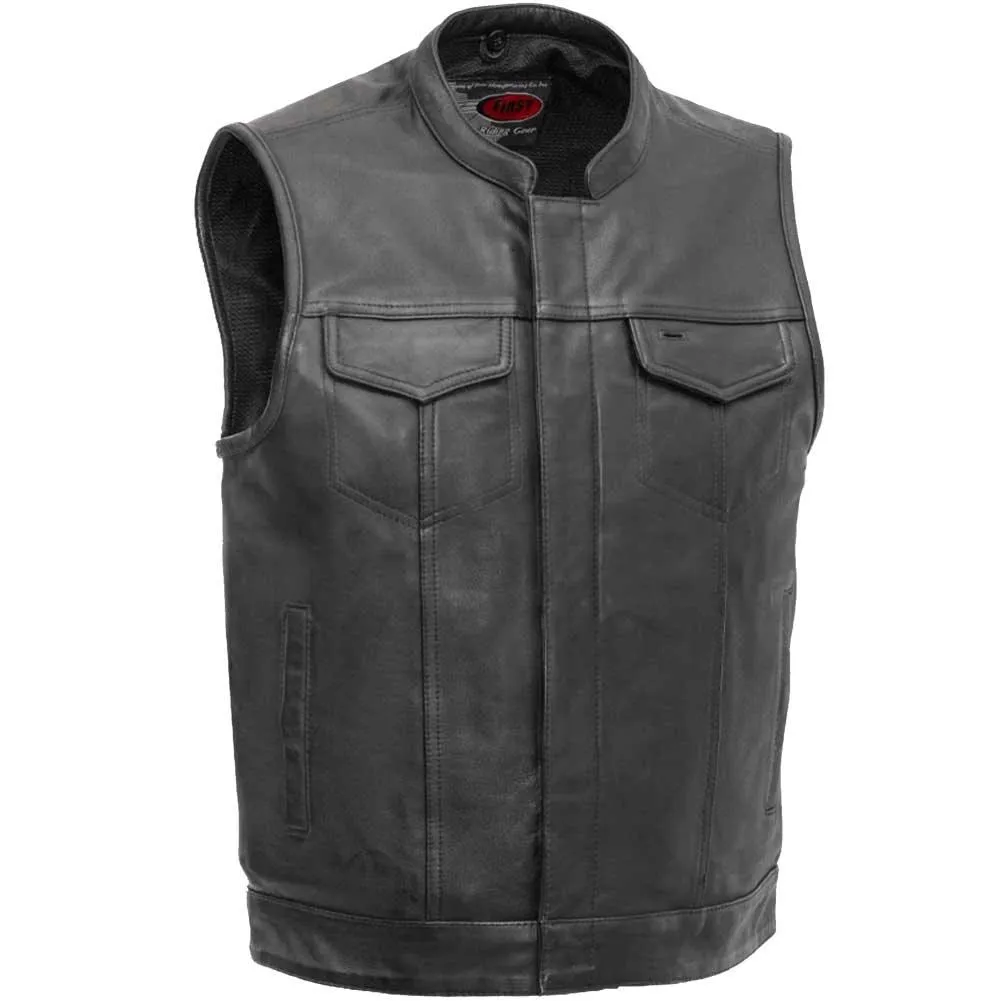 First Mfg Mens Sharp Shooter Concealment Leather Vest