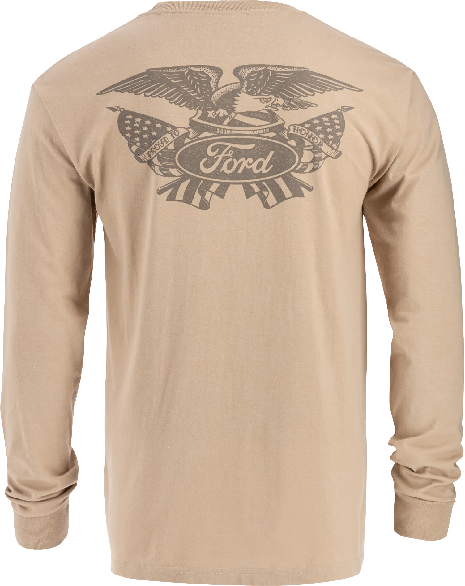 Ford Proud To Honor Men's Eagle Long Sleeve T-Shirt