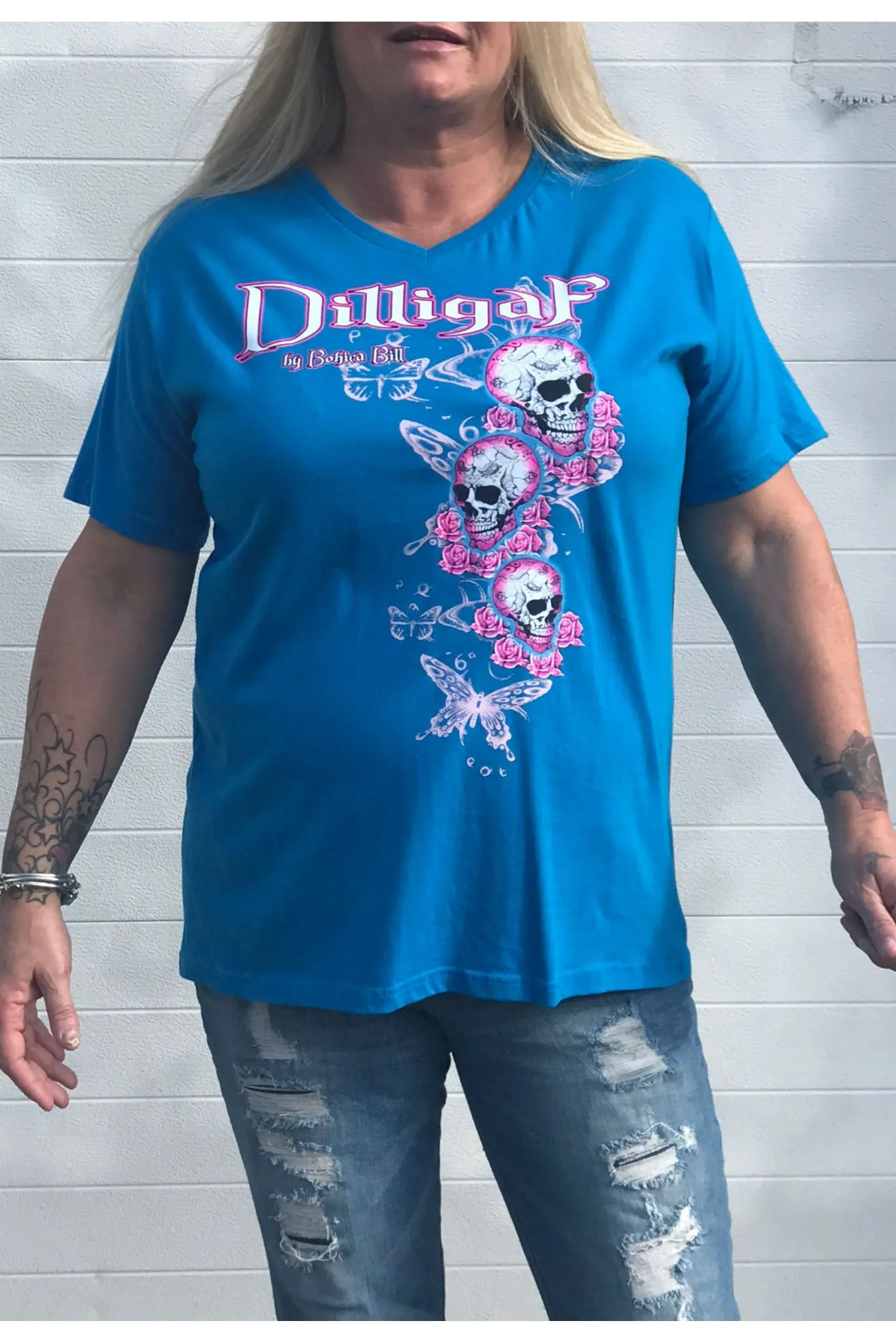 Free Spirit with Butterflies - Full figure shirt