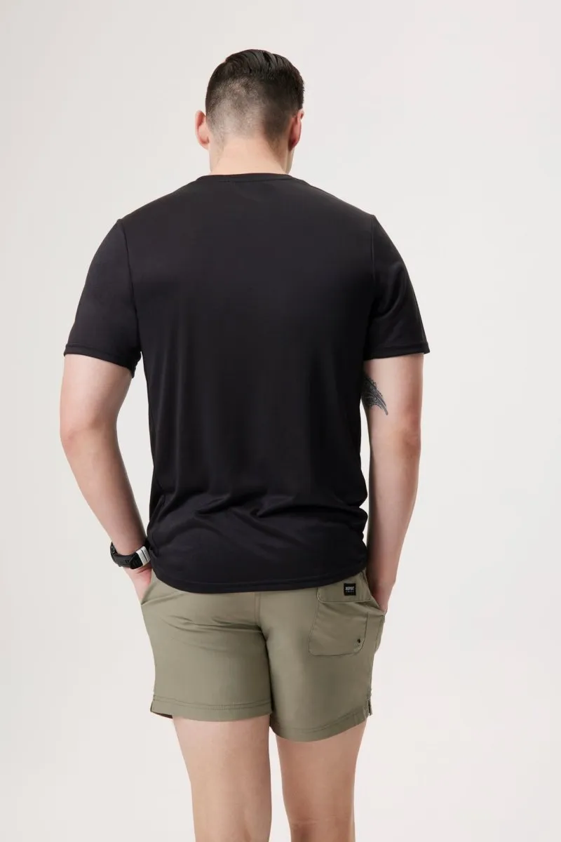 INSPORT MEN'S CLASSIC RUN BLACK TEE