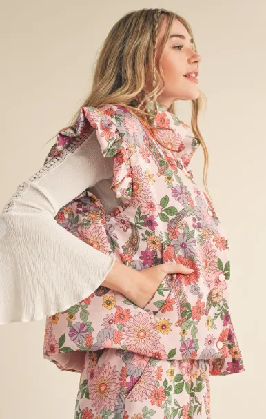 Jenni Floral Puffer Vest