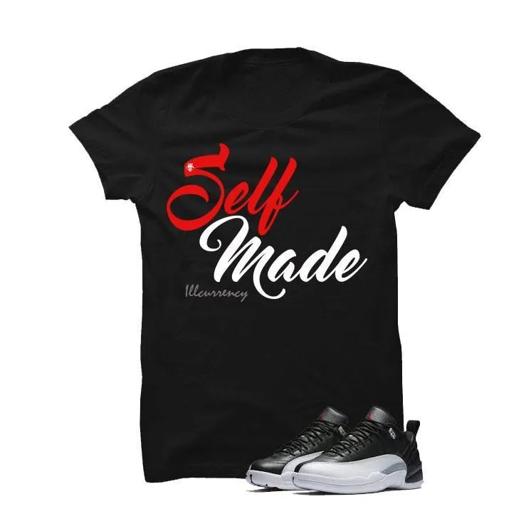 Jordan 12 Low Playoff Black T Shirt (Self Made)