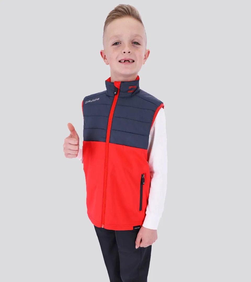 KIDS BLOQUE FIT GILET RED NAVY