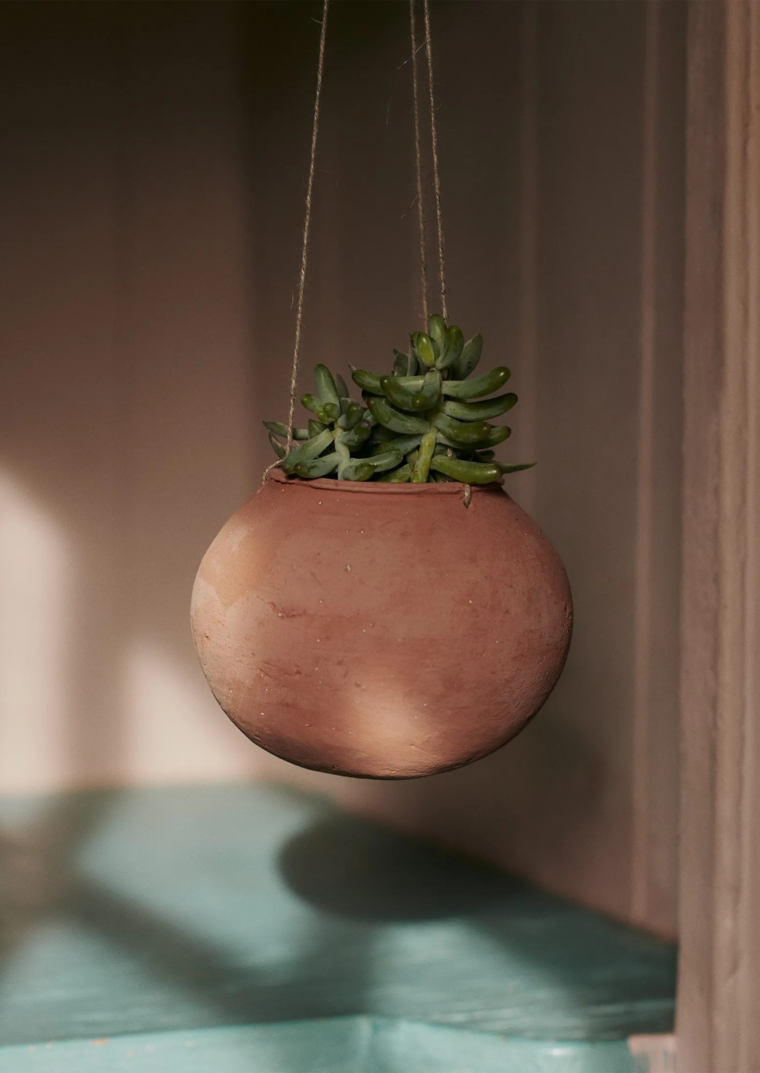 Lata Terracotta Hanging Planter Set | Terracotta