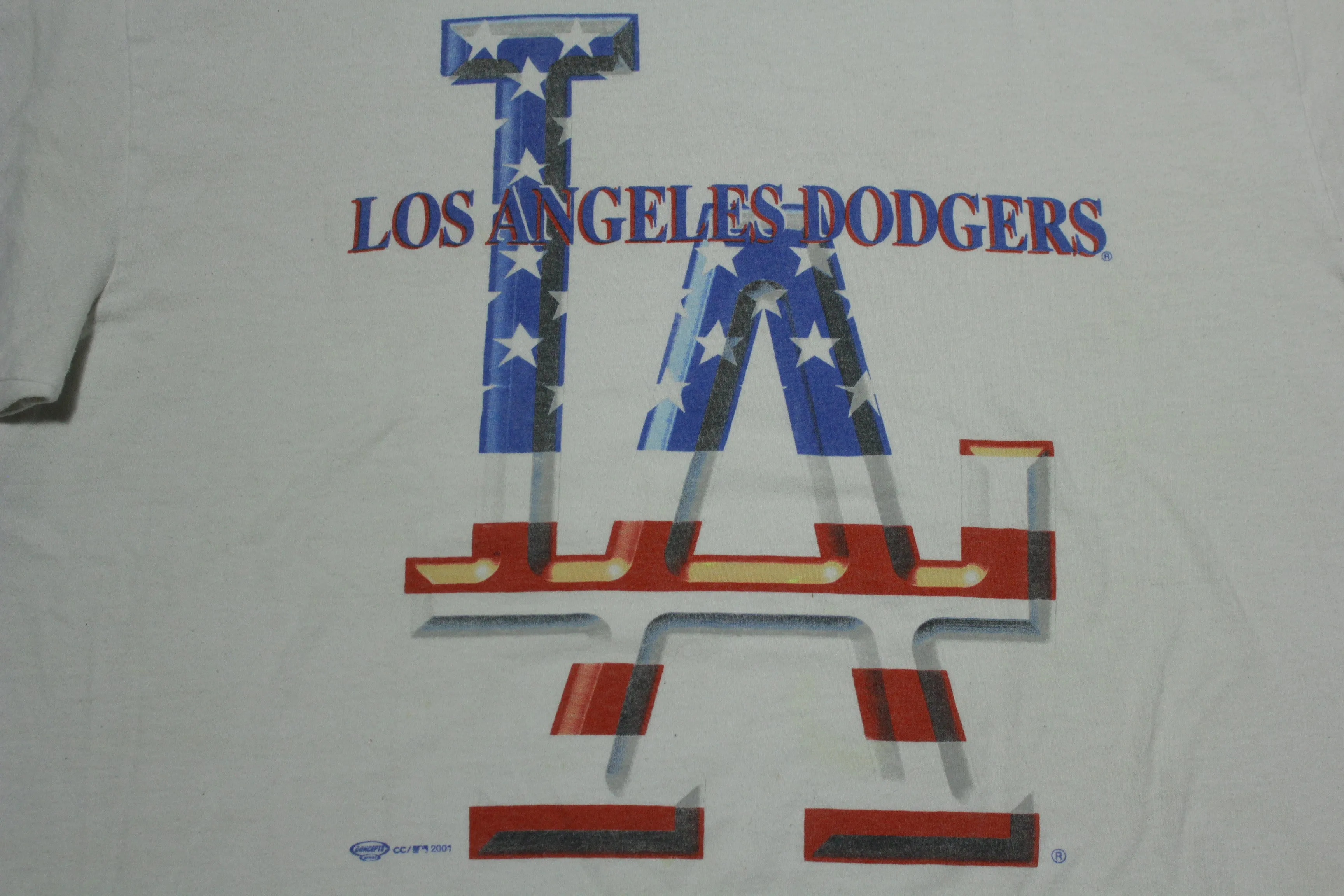 Los Angeles LA Dodgers Vintage 2001 Concepts Sports Single Stitch T-Shirt