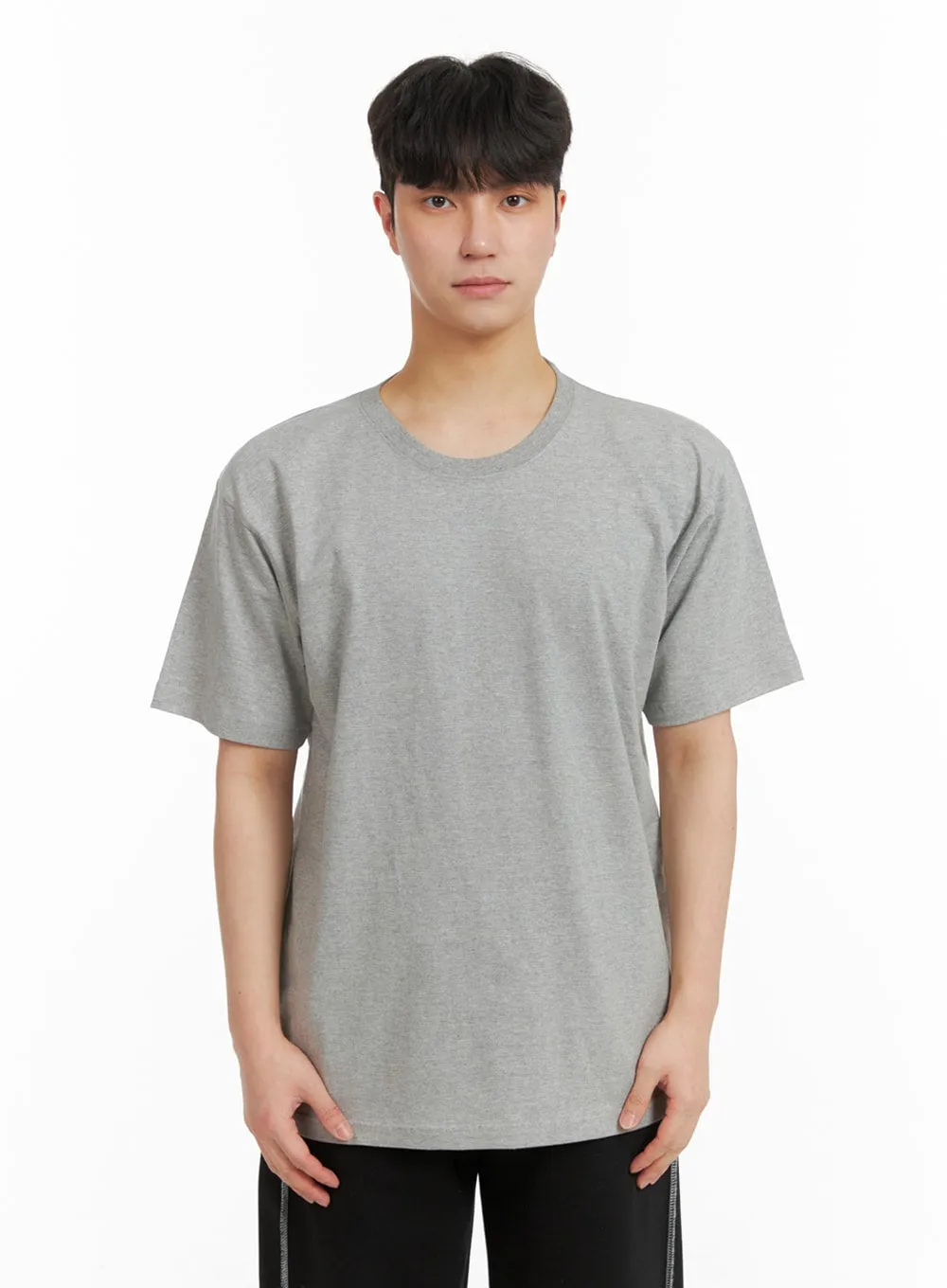 Men's Basic Short Sleeve T-Shirt IA402 / Gray