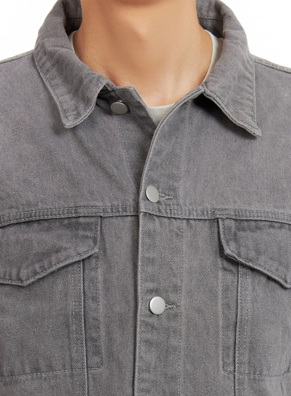 Men's Denim Buttoned Jacket IA402