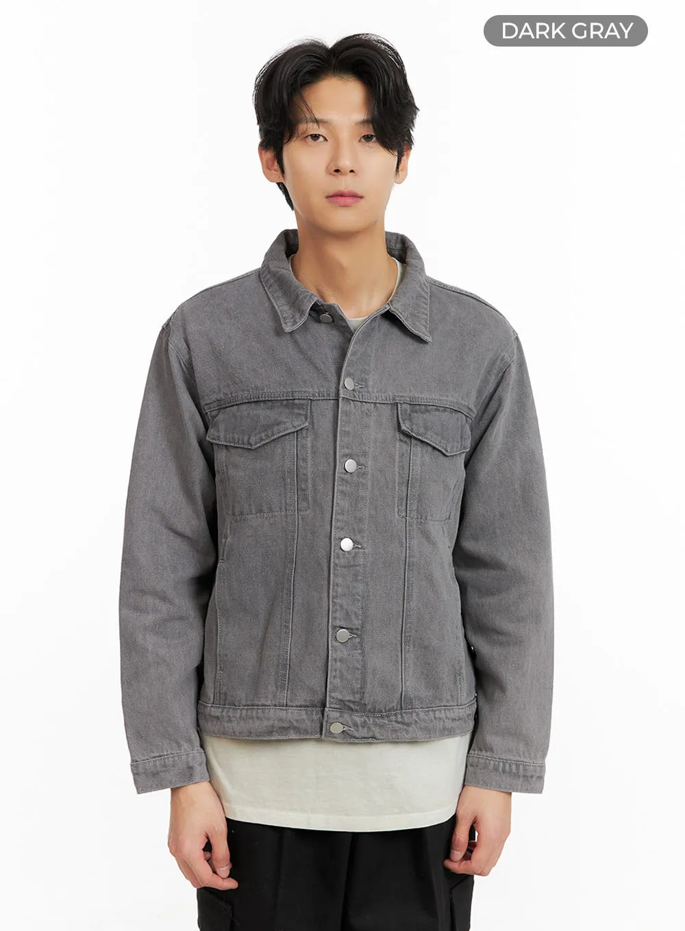 Men's Denim Buttoned Jacket IA402