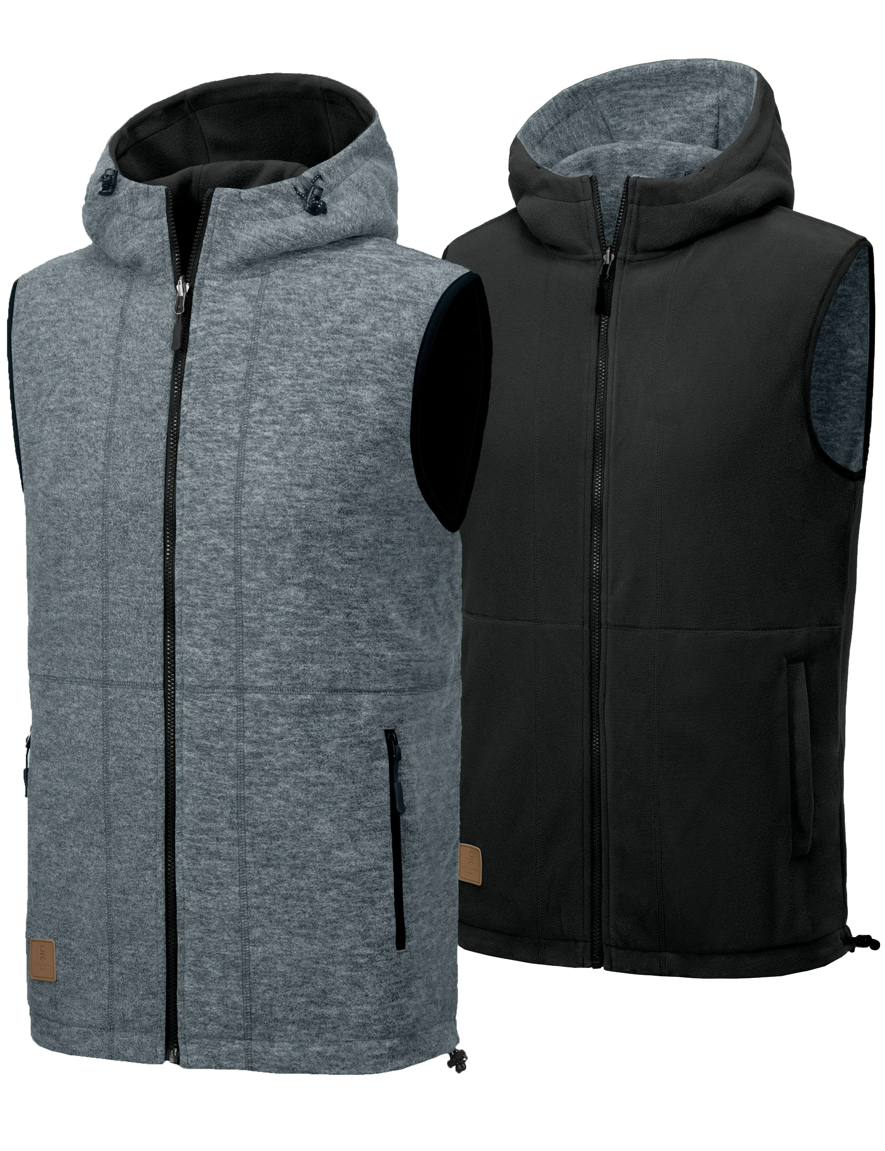 Men's Lightweight Reversible Fleece Hood Vest