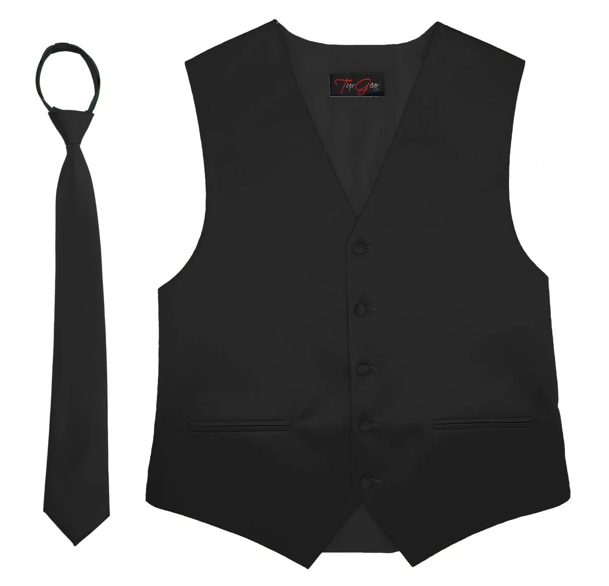 Mens Tuxedo Vest and Tie Sets Fullback Design in Popular Formal Wedding Colors