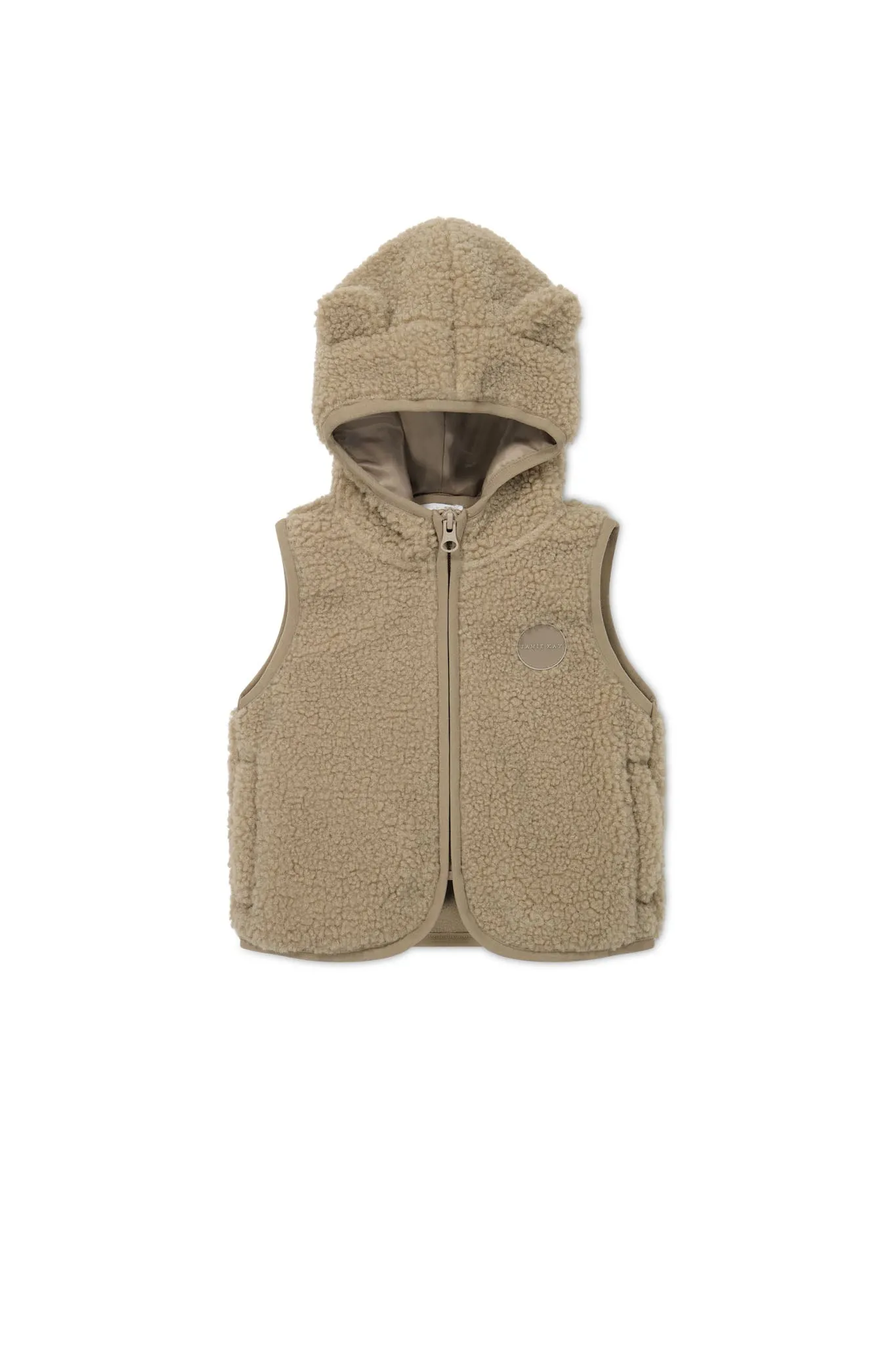 Cozy Neve Sherpa Vest in Cashew - Plush Warmth and Style for Any Occasion