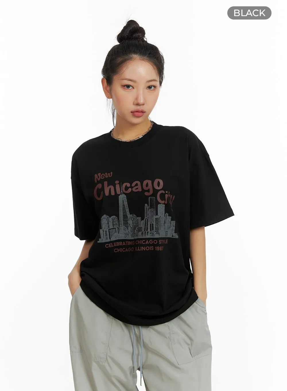 New Chicago City Oversized T-Shirt CM408