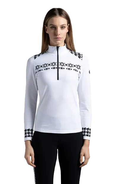 Newland - Eris T-Neck Sweater Women Black/White