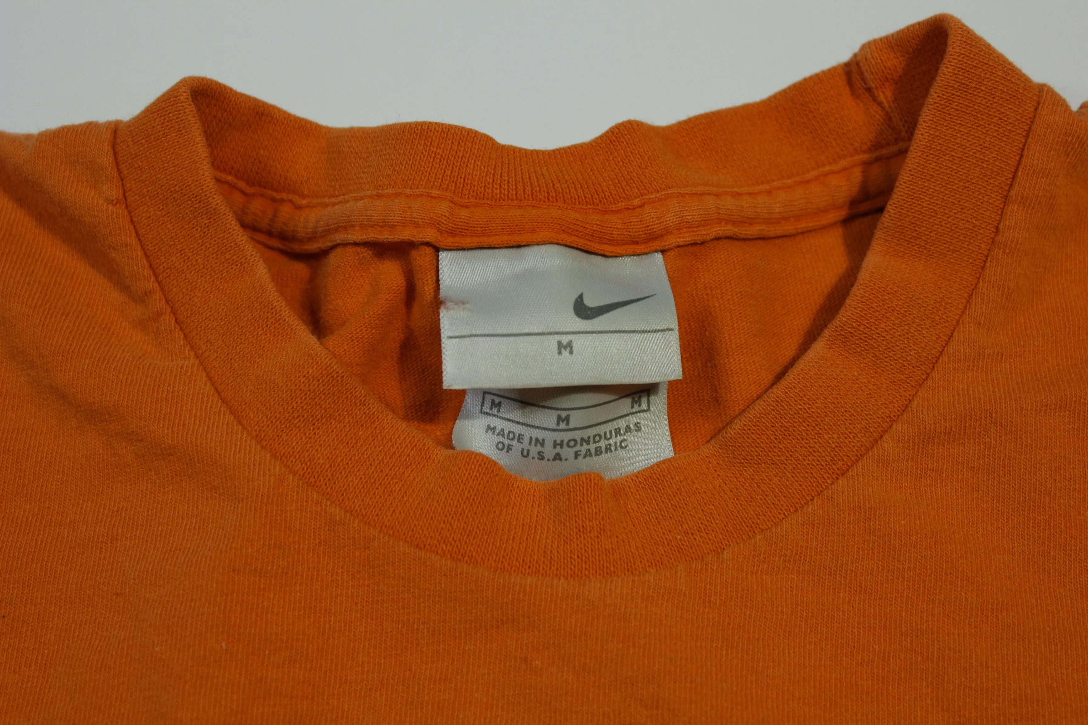 Nike Spellout Big Swoosh Vintage Y2K Orange Silver Tag Essential T-Shirt