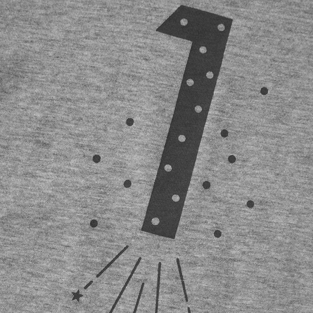 Number 1 Birthday Star T-Shirt in Grey