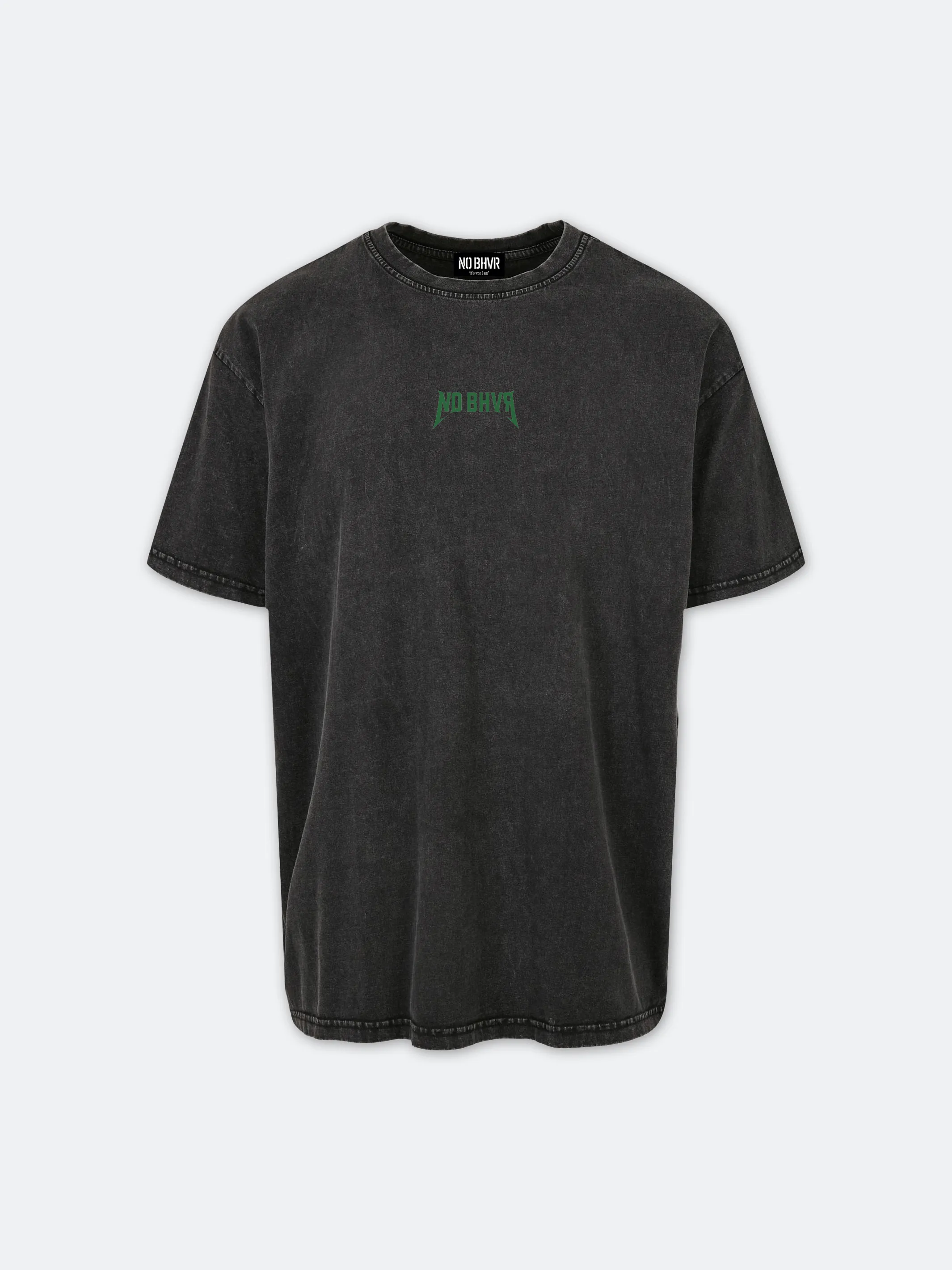 On Tour Acid Wash Green Print Tee (Black)