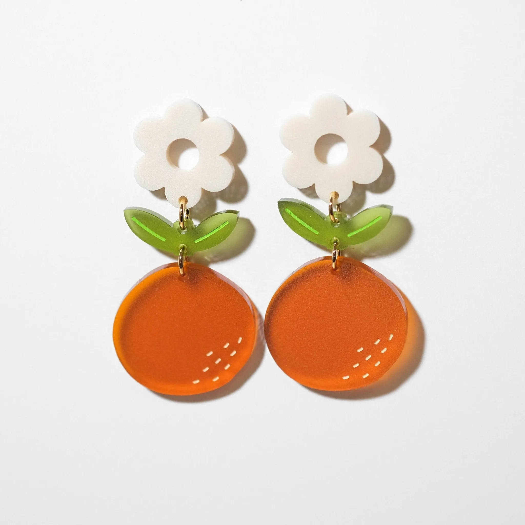 Orange Blossom Dangle Earrings