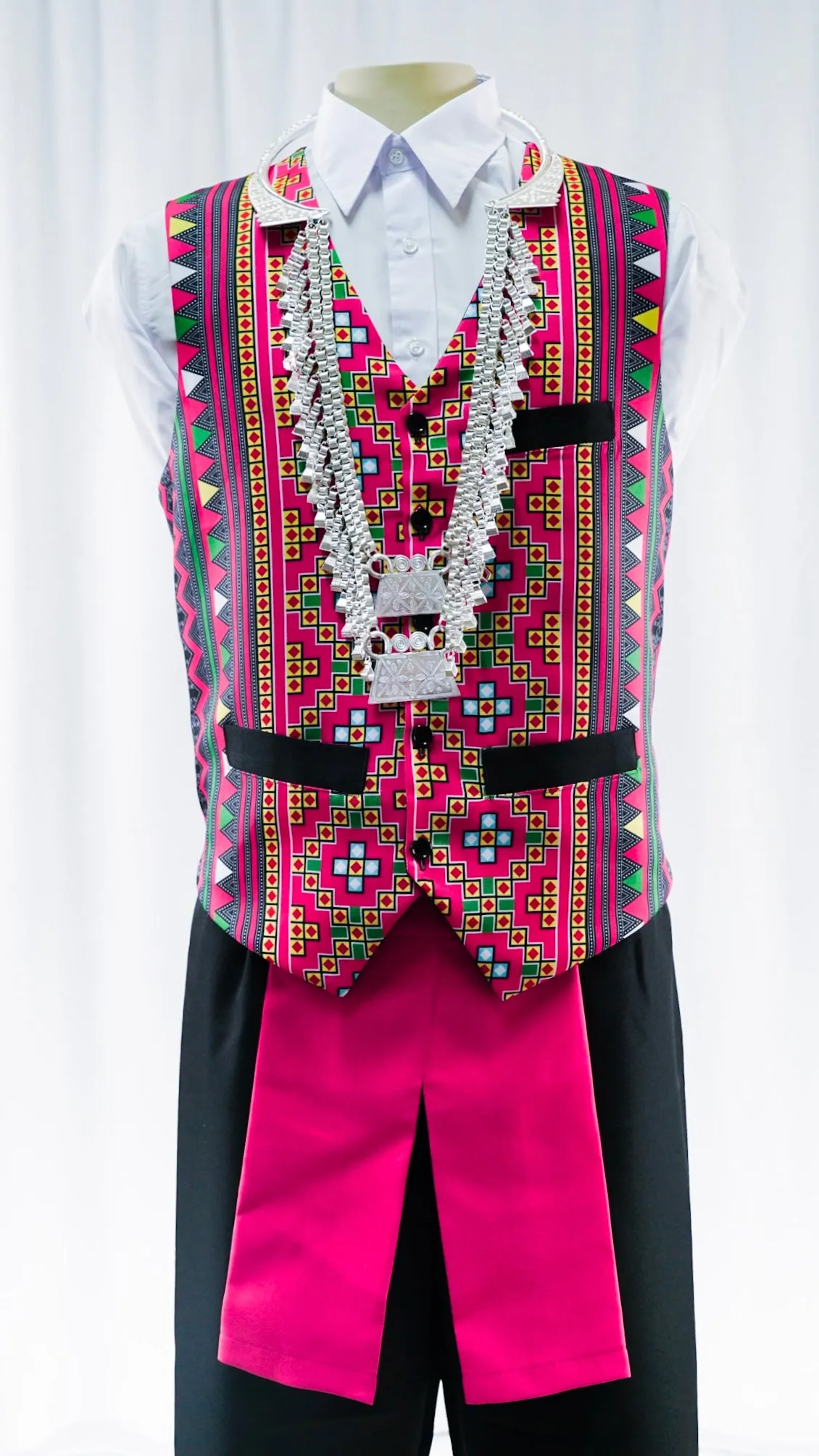 Printed Pink Vest