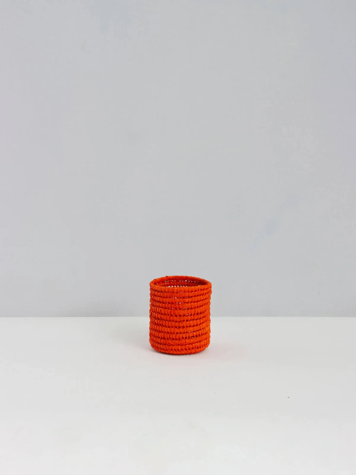 Raffia Storage Pots, Orange