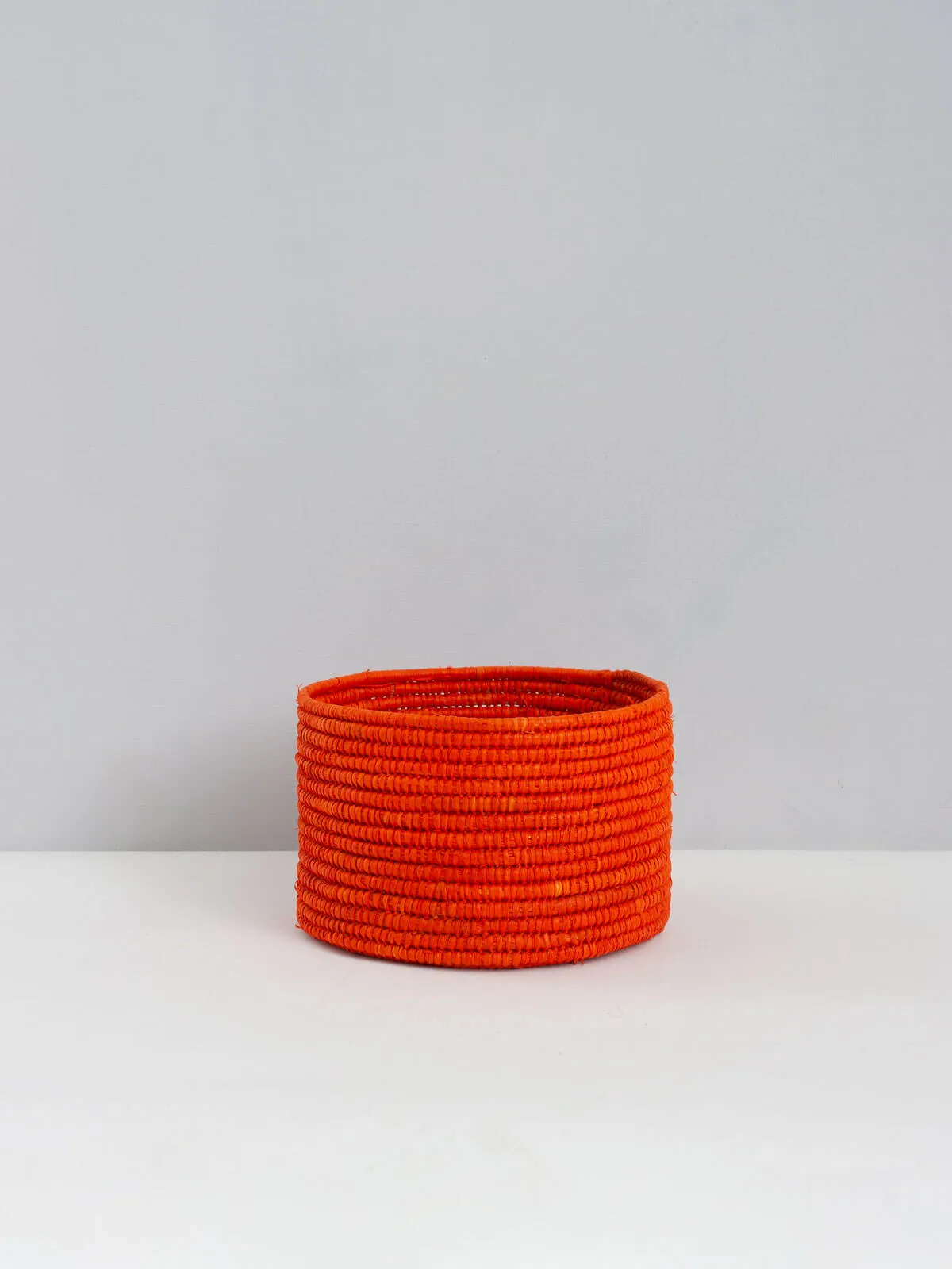 Raffia Storage Pots, Orange