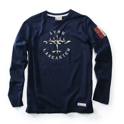 RED CANOE - AVRO LANCASTER MEN'S LONG SLEEVE T-SHIRT - NAVY