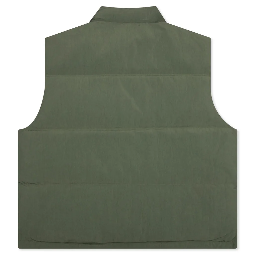 Reverse Down Workgear Vest - Olive