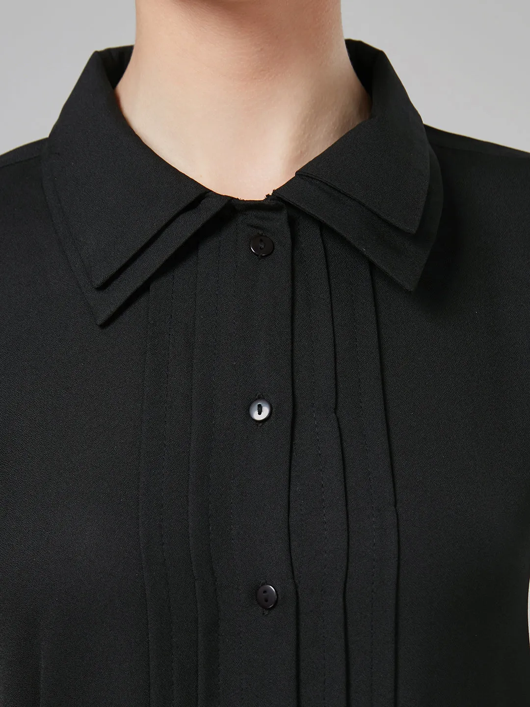 Style Quotient Women Black Solid Shirts