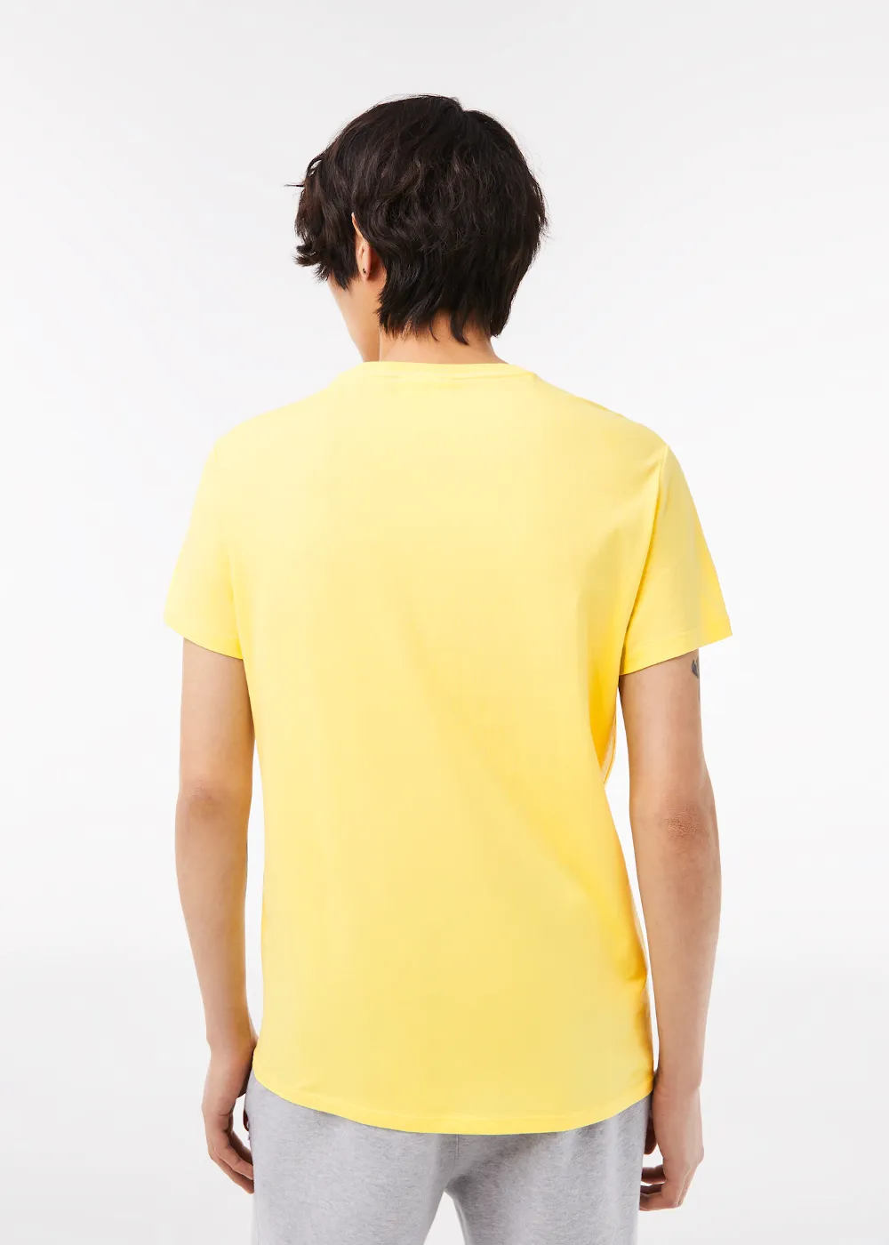 T-shirt  Lacoste col rond Lacoste Jaune