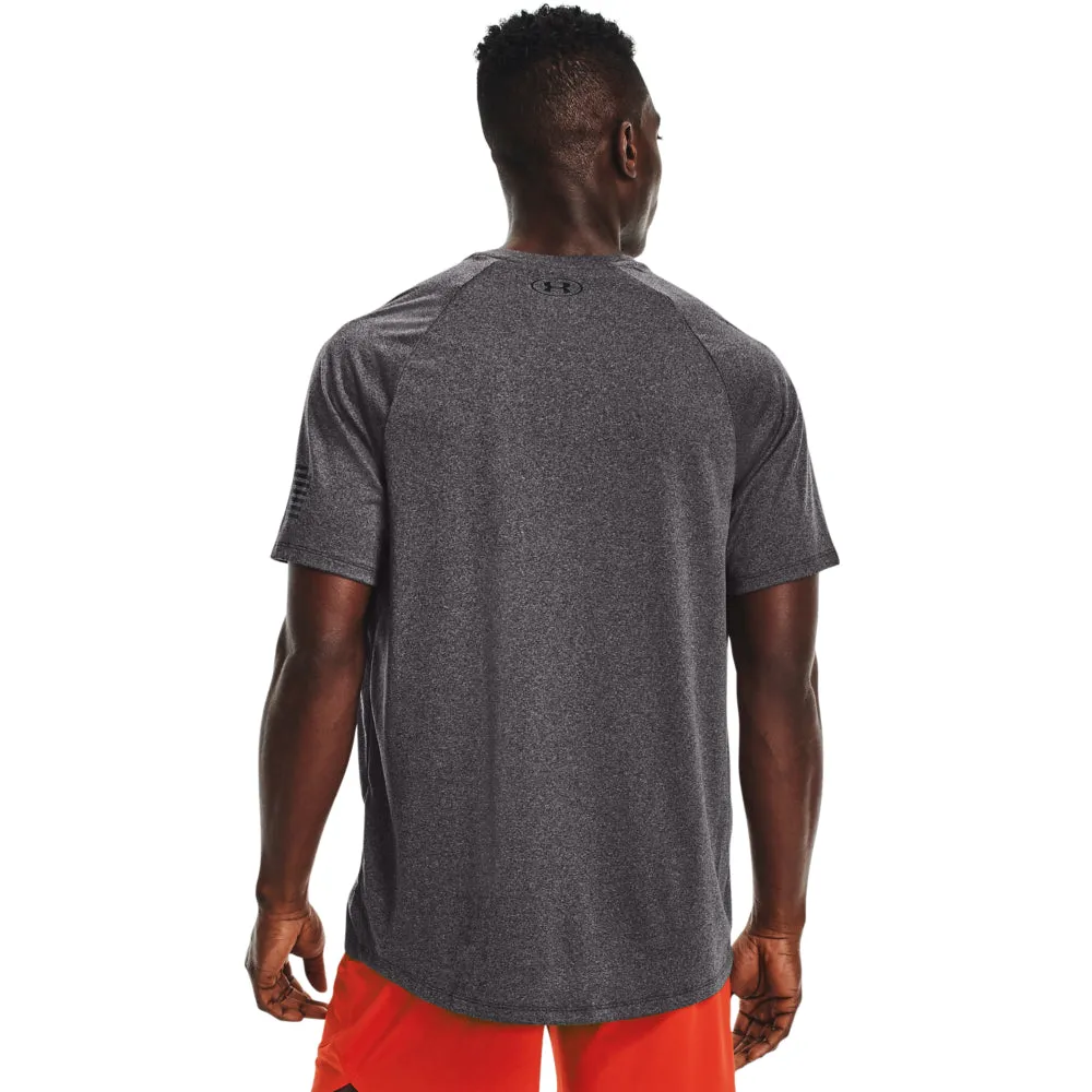 'Under Armour' Men's UA Tech Freedom T- Shirt - Carbon Black