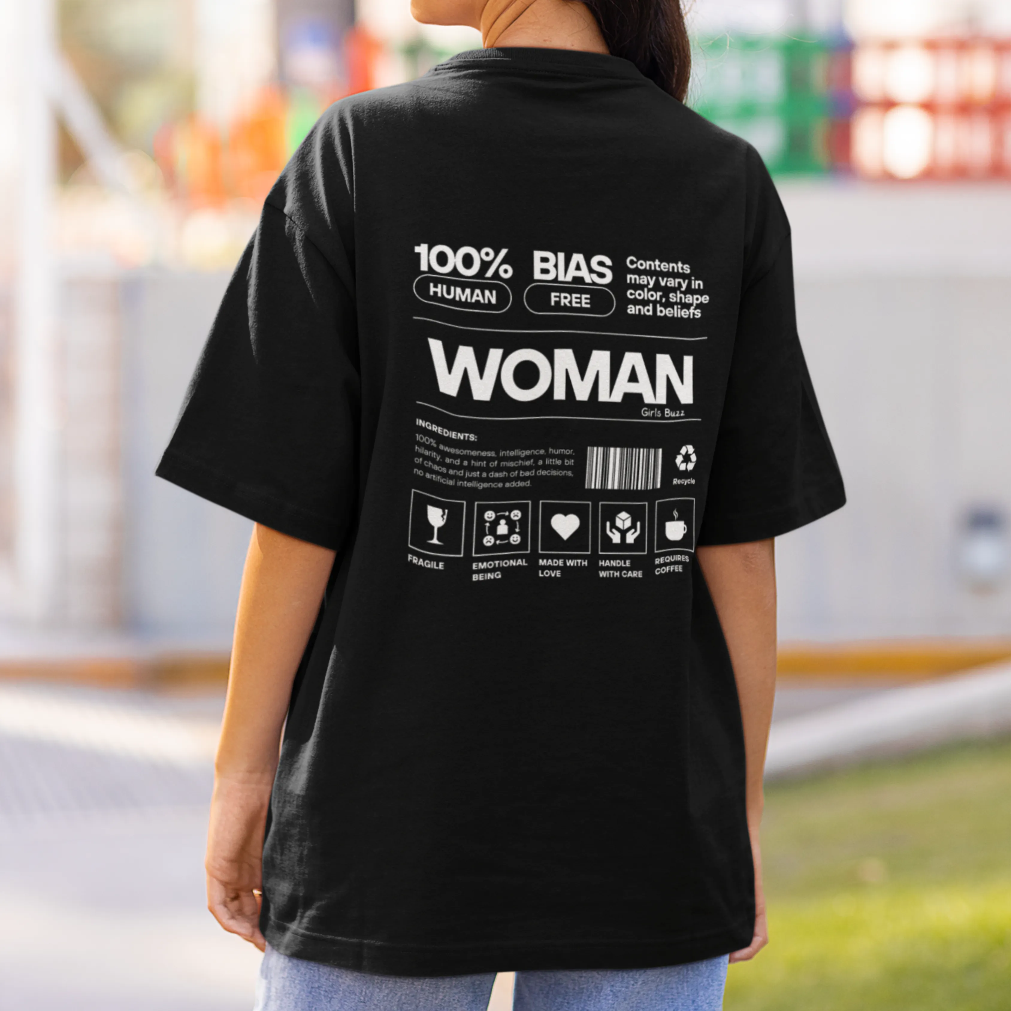 Woman Back Printed OversizedTee